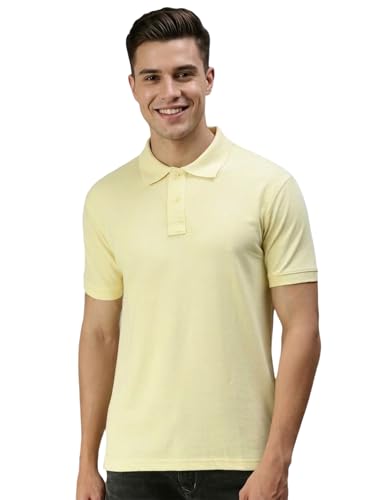Image of Lux Cozi Men's Cotton Solid Polo Tshirt | Collar Tshirts | Half Sleeves | Stylish & Premium All Day Wear | Pack of 1