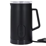 Pongnas Elektrischer 4-in-1-Milchaufschäumer, Automatischer Edelstahl-Milchschaumbereiter für Heißen und Kalten Schaum mit Geräuschlosem Motor, für Latte Cappuccino und Heiße (EU-Stecker 220 V)