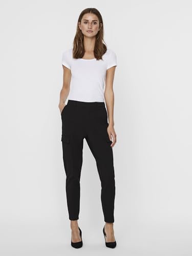 Vero Moda Vmmaya Mr Loose Solid Pant Noos Pantaloni, Donna, Nero, L / 30L - 11