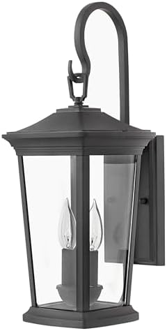 Hinkley Bromley Medium Outdoor Wall Mount Lantern, Museum Black