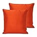 Paoletti Coussins remplis Fidji Twin Pack Polyester, Orange brûlé, 43 x 43cm