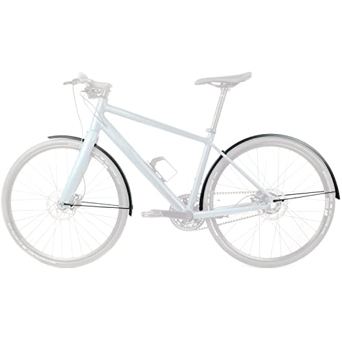 Guardabarros aluminio SKS Germany Edge AL 46 Set negro para bicicletas de paseo 3