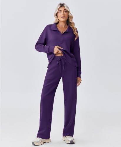 Image of PINSPARK 2 Piece Sets for Women 1 /2 Zip Sweatsuit 2026 Matching Outfit Fall