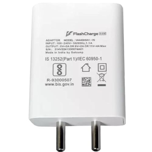 Image of Original 44w Flash Charger Adapter Compatible with vivo V40, V40 Pro, V30, V30e, V30 Pro, V29, V29e V29 Pro, V25, V25 Pro, V23, V23 Pro (44w Adapter)