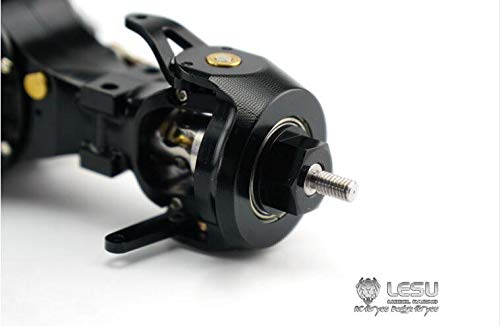 Lesu Metall Vorderachse Differentialschloss RC 1/14 Traktor LKW Q9006 Modell,Kompatibel mit DIY-Tamiya