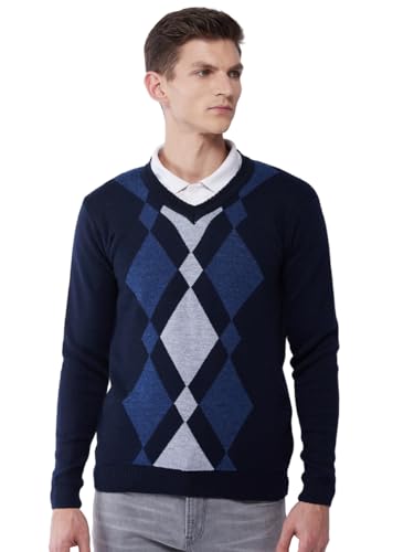 Image of Pivl Men's Winter Geometric Print Sweater - Warmth and Style for The Season||Winterwear||