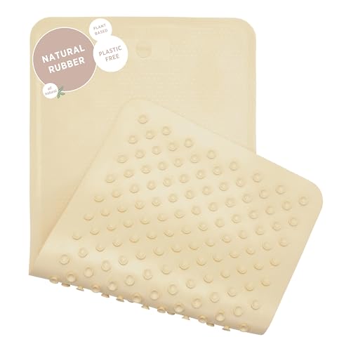 HEVEA Große Badematte aus Naturkautschuk, Upcycld, dänisches Design, rutschfeste Badewannenmatte...
