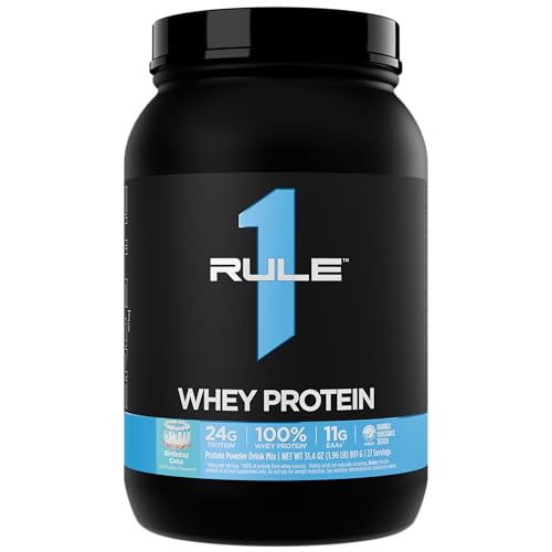 Rule 1 Proteins Whey Protein Powder Birthday Cake 27 Servings