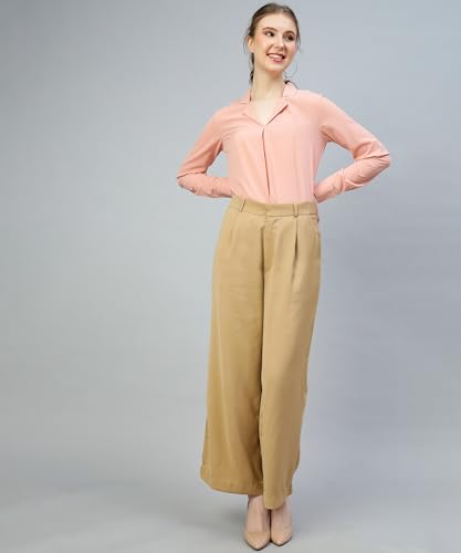 Image of Women's Regular Fit Cotton Blend Shirts with Wingtip Collar