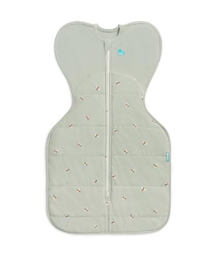 Image of Love to Dream Swaddle UP Warm, 2.5 TOG, Dramatically Better Sleep, Allow Baby to Sleep in Preferred Arms Up Position for Self-Soothing, Secure Fit Calms Startle Reflex, 13-19lbs, Olive Bees