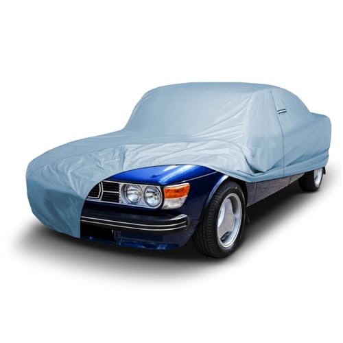 Image of iCarCover Premium Car Cover for 1969-1980 Saab 99 Heavy Duty Waterproof All-Weather Automobiles Custom Fit Indoor Outdoor UV Snow Protection Covers with Straps and Bag