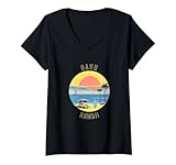 Photo Gallery donna oahu souvenir apparel - retro vintage oahu, ciao maglietta con collo a v Photo Gallery donna oahu souvenir apparel - retro vintage oahu, ciao maglietta con collo a v