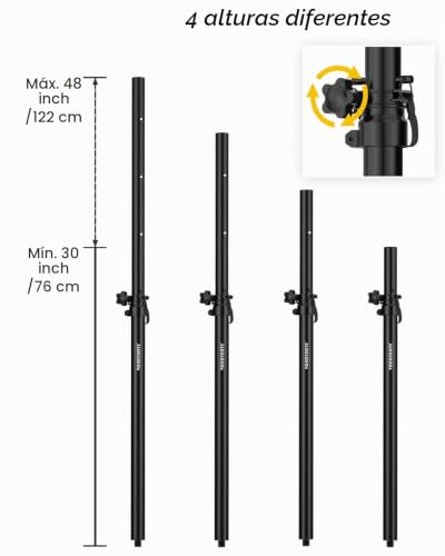 Postes de altavoz M20 y 35mm Vondynote soporte ajustable de subwoofer 2