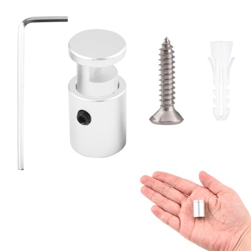 INCREWAY Abstandshalter für Schilder, 4 Stück, Werbe-Clips, Aluminiumlegierung, Wandabstandshalterung, Glashalter für Schilder