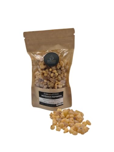 Sonnlicht Weihrauch Papyrifera 100g – Olibanum-Harz aus dem Sudan (Boswellia papyrifera) naturreiner Premium Weihrauch zum Räuchern Entspannen & Meditieren – für Achtsamkeit, Entspannung & innere Ruhe