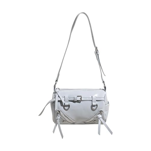 Sac à bandoulière rond au design contemporain et finitions en polyuréthane