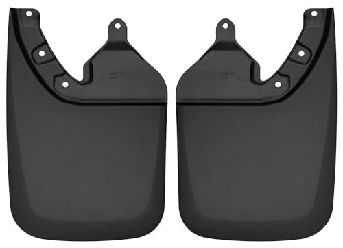 Image of Husky Liners Custom Mud Guards | Fits 2016-2023 Toyota Tacoma w /OEM Fender Flares | Rear Set, 2-pc Black - 57941
