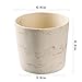 Ekirlin 7 Inch Natural Travertine Textures Plant Pot, Resin Outdoor Planter with Drainage Hole, Removable Rubber Stopper and Non-Slip Soft Pad,Weatherproof Decorative Pot for Indoor/Garden Plants