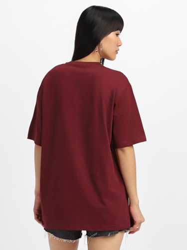 Image of JUNEBERRY Pure Cotton Drop Shoulder Oversized Baggy Fit Half Sleeve Plain Solid Round Neck Multicolor T-Shirt for Women & Girls (Pack of 2) (Sizes S-2XL)