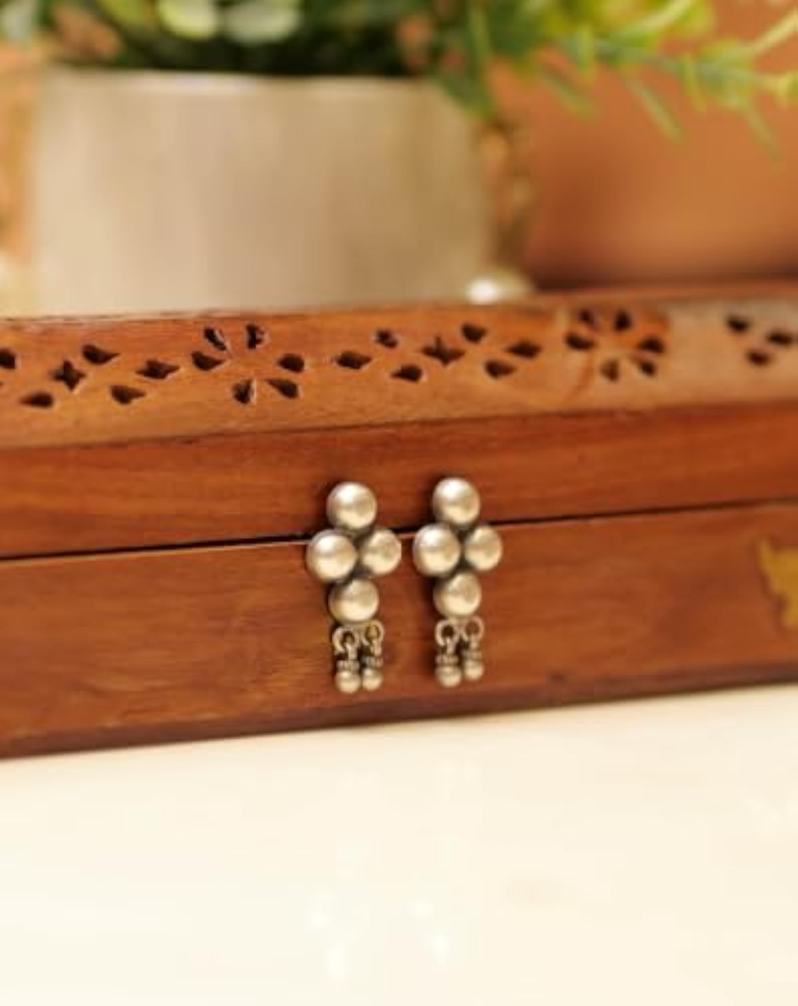Women's 925 Sterling Silver Daana Cluster Drop Earrings