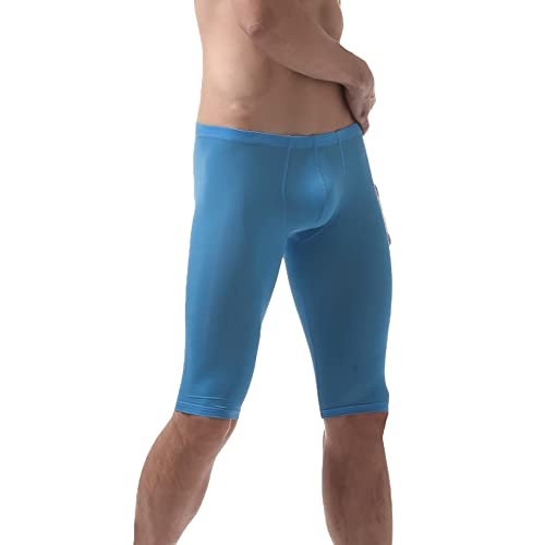 Mens Ice Silk Underwear Boxer Low Rise Short Leggings Base Layer Sports Bottom4