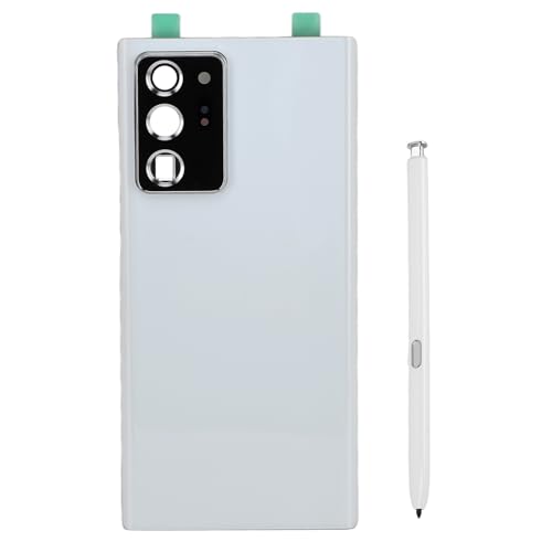 Jectse Téléphone Back Verre Remplacement Couverture avec Stylus Pen Tips Kit pour Note 20 Ultra Restaurer Votre Appareil Rissing Rissing After Covering for DIY Téléphone Réparation (White)