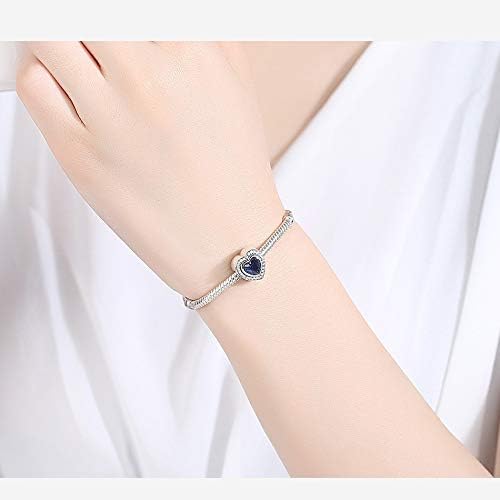 Miniatura 4 de Bolenvi - Dijes de plata de ley 925 "Heart of the Sea Titanic Blue" para pulseras y collares, el mejor regalo para ella, Metal