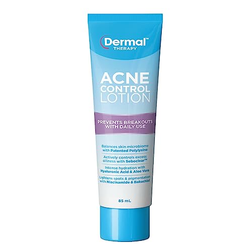 Dermal Therapy Acne Control Lotion â€“ Best Moisturiser for Acne-Prone Skin, Oil-Free & Lightweight, Hydrates with Hyaluronic Acid & Aloe Vera, Prevents Breakouts, Balances Skin Microbiome | 85ml