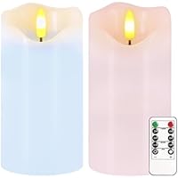Justup Velas LED sin llama, juego de 2 velas LED parpadeantes