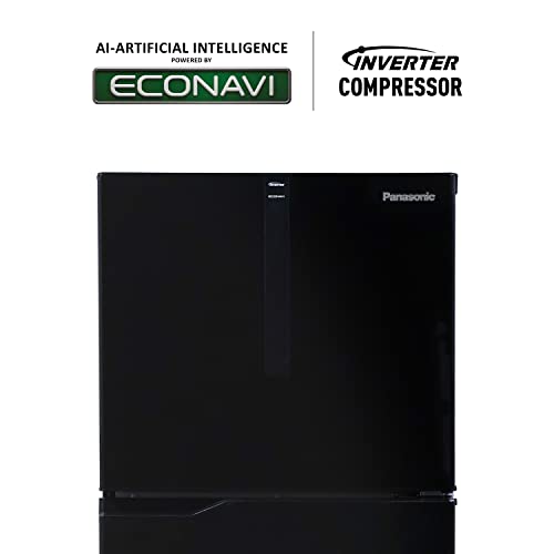 Image of Panasonic 280 L Double Door 3 Star AI Enabled Inverter Technology Frost Free Refrigerator (NR-TH292CPKN, Diamond Black, Jumbo Fresh Vegetable Basket, Net Capacity 256L)