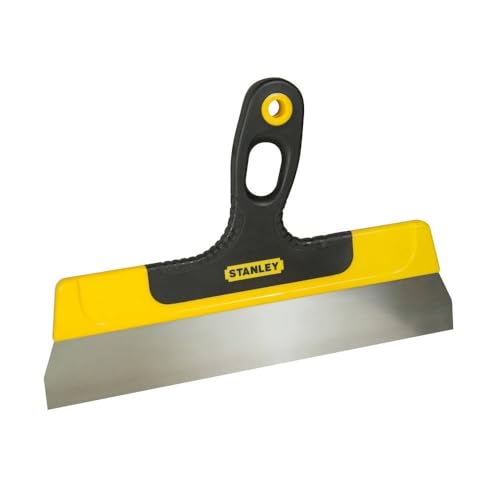 STANLEY Espátula angular, hoja de acero inoxidable 300 x 45 mm, mango bimaterial ergonómico, resistente a la oxidación, con agujero para colgar y fácil almacenamiento, STHT0-05934