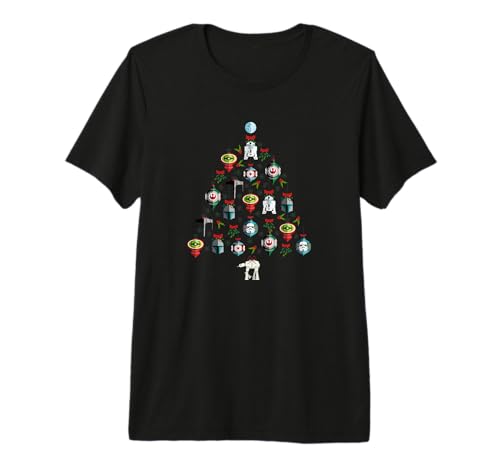 Ornements de sapin Star Wars sur t-shirt : le cadeau de Noël idéal pour passionné
