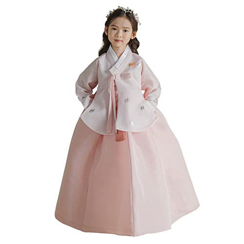 Pink Coral Dangui Girl Hanbok for 100days~15y/o Korean Dress Baby Kids Hanbok Dol Baekil