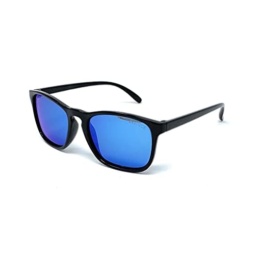 VENICE EYEWEAR OCCHIALI Gafas de sol Polarizadas para niño o niña - protección 100% UV400 - (Negro - Azul)