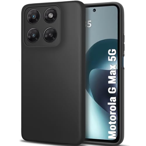 Image of TheGiftKart Sleek Back Cover Case for Motorola Moto G Max 5G | Slim Fit Protective Design | Ultra Matte Finish | Camera Protection Bump | Soft Back Cover Case for Motorola G Max 5G (Silicone, Black)