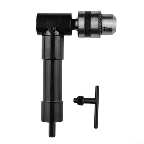 Besttoolifes Trapano angolare a 90 gradi, estensione curva ad angolo retto da 0,8-10 mm, codolo esagonale da 8 mm, adattatore professionale per trapano senza fili (testa in metallo)