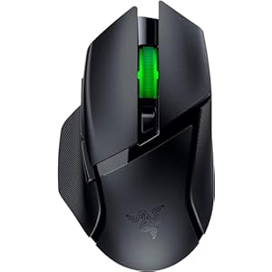 Razer Basilisk V3 X HyperSpeed – Anpassbare kabellose Gaming-Maus (Ergonomische Form mit 9 anpassbaren Bedienelementen, HyperSpeed Wireless, Bluetooth, 5G Advanced 18K Optical Sensor) Schwarz
