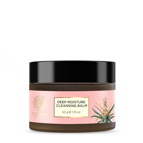 Forest Essentials Deep Moisture Cleansing Balm | Natural Makeup Remover and Cleanser | Removes Excess Oil & Dirt, Detoxifies & Clear Pores | For All Skin Type | 50g