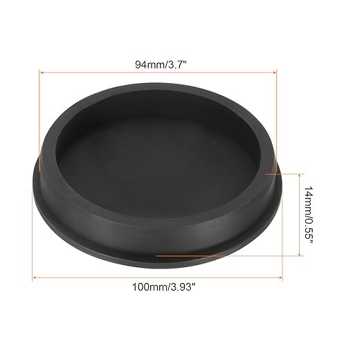 Image of uxcell High Temp Silicone Plug Mount Dia 94mm /3.7 inch T Shaped Rubber Stopper Hole Plugs for Powder Coating Plating Waterproof Plugs Sealing Plugs Black Pack of 1(OD 100mm)