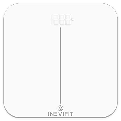 INEVIFIT Bathroom Scale, Highly Accurate Digital Bathroom Body Scale, Measures Weight up to 400 lbs. Includes Batteries