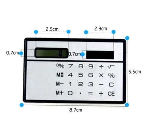 Image of Mini Solar Power Pocket Calculator Portable Mini Calculator for Home Office School (Silver and Black) (3)