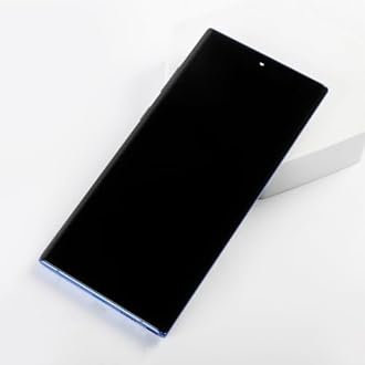 Note 10+ 5G OLED LCD Display +Aura Blue Frame for Samsung Galaxy Note10 Plus/5G SM-N975U N975W N976U 6.8" LCD Screen Display Replacement Touch Digitizer Assembly Kit