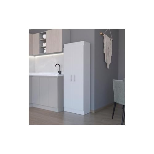 Image of Clinton Pantry Cabinet Engineered Wood White