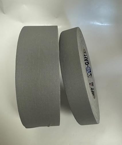 Peak Adhesive Tape & Supplies 2 Rolls of Grey Gaffers Tape for Stage Marking, Wire Bundling, Arts and Crafts and Much More, 2" and 1" Rolls