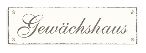 SCHILD Türschild « GEWÄCHSHAUS » Shabby Vintage Holzschild Dekoschild Dekoration Gärtner Florist Garten