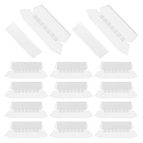 TEHAUX 100�� �݂艺�����t�@�C���t�H���_�[�p���x���^�u PVC�� ���� 30×77mm ���ޕ��ނɕ֗� �z�[����w�Z�̃t�H���_�����ɍœK �݂艺�����t�@�C���^�u���x���C���T�[�g