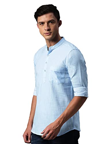 Image of KRYPTIC Men Solid Full Sleeve Regular Shirt Kurta