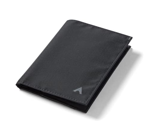 Allett Coin Wallet 2.0, Jet Black | Nylon, RFID Blocking, Velcro Pocket, Slim, Minimalist, Bifold, Water Resistant, Thin, Front Pocket | Holds 4-24+ Cards, Flat Bills & Receipts