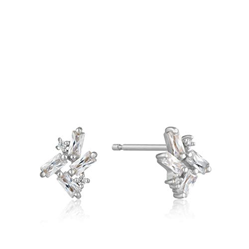 Ania Haie Sterling Silver Rhodium Plated Cluster Stud Earrings E018-05H Cover