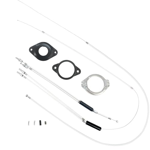 GATWOEST Pro-Grade BMX Bike Gyro Brake Cables Front + Rear (Upper + Lower) with Spinner Rotor Full Kit BMX Bicycle Brake Lines Set Cable Wire&Housing -Stable,Flexible and Long-Lasting- White